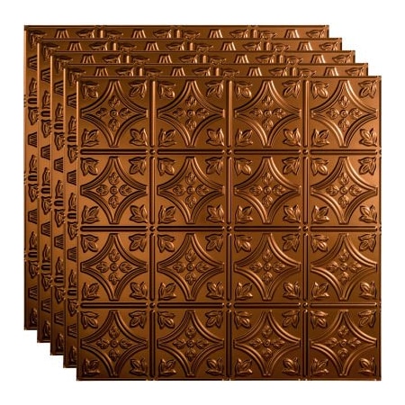 Acoustic Ceiling Products Fasade Traditional Syle # 1 - 23-3/4" x 23-3/4" PVC Lay In Tile in Oil Rubbed Bronze - PL5026